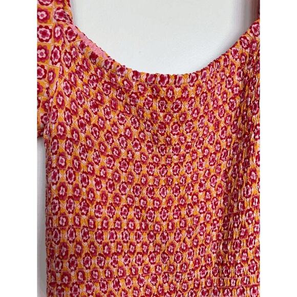 L*Space Womens Summatime Check Off The Shoulder Simone Maxi Dress Size M NWT - Picture 8 of 12